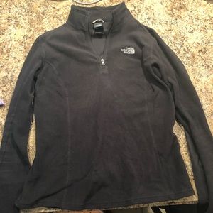 Black polyester north face quarter zip